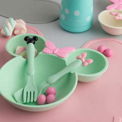 Babies Dot Feeding Set Green 3pcs