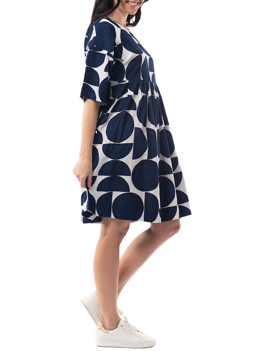 Orientique Mini Kleid Blau