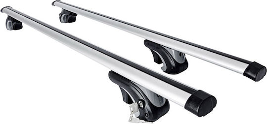 Auto Gs 120cm. for Cars with Factory Bars (with Roof Rack Legs and Lock) Silver