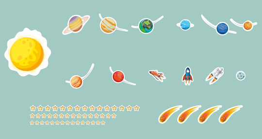 UrbanStickers Kinder Wandsticker Wand 4Stück
