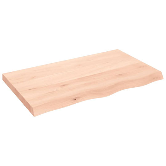 vidaXL Countertop without Sink L100xW60xH6cm Raw solid wood