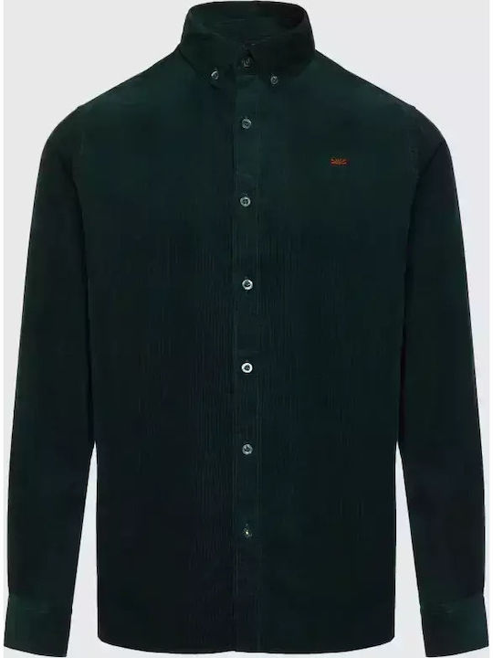 Long-sleeved Corduroy Shirt Pesto Green