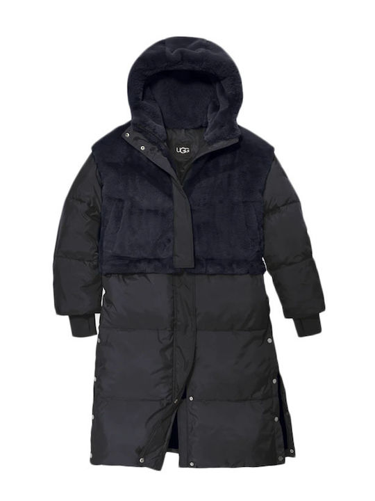 Keeley Faux Κοντό Γυναικείο Puffer Μπουφάν για Χειμώνα Black