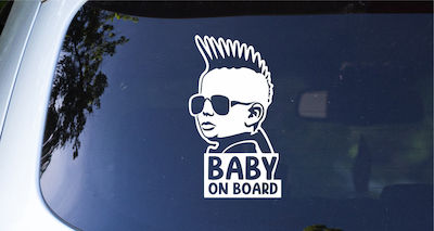 UrbanStickers Σήμα Baby on Board με Αυτοκόλλητο