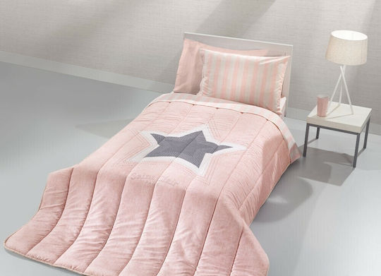 Saint Clair Prineo Παιδική Παπλωματοθήκη Μονή Pink 160x220εκ.