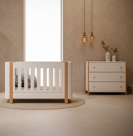 Baby Kommode mit 3 Schubladen Weiß 94x51x88cm