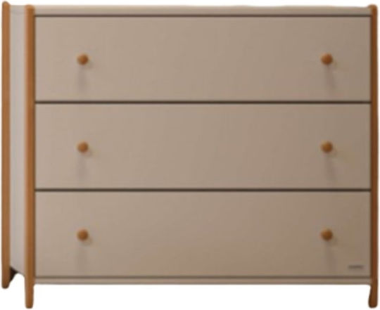 Baby Kommode mit 3 Schubladen Weiß 94x51x88cm