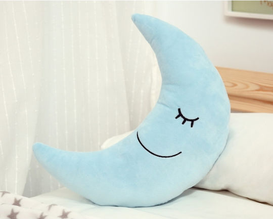 Kiokids Crib Decorative Pillow Moon Light Blue 45x17cm