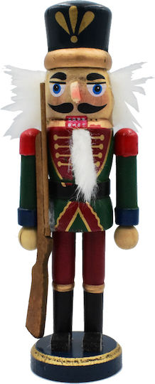 Nutcracker de Crăciun Lemn Roșu Înălțime 12.5cm. 3buc