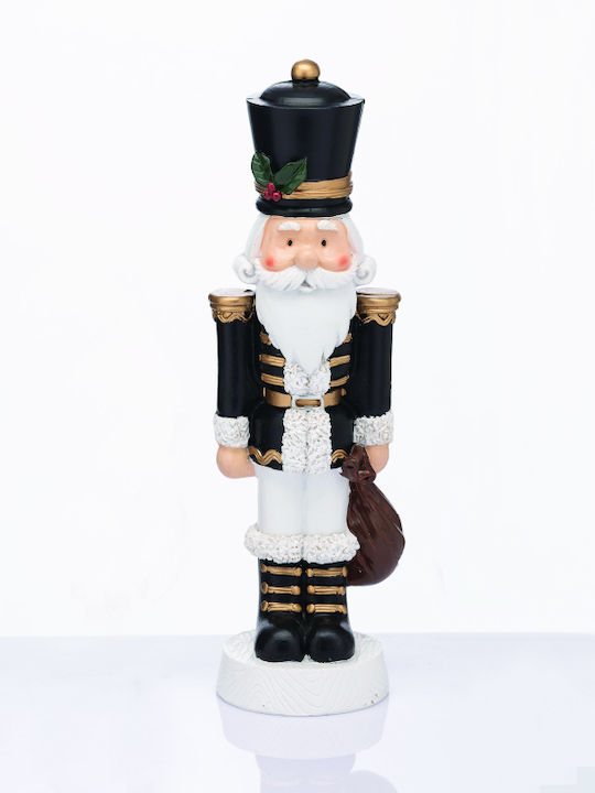 Aca Χριστουγεννιάτικος Καρυοθραύστης Μαύρος Ύψους 23εκ.