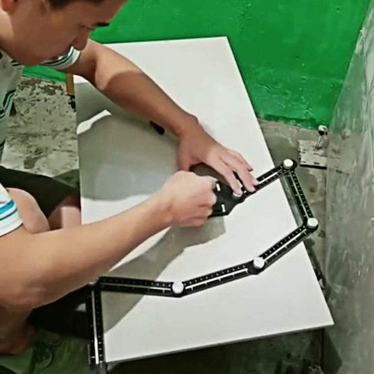 FTL6 Plastic Folding Ruler Angled