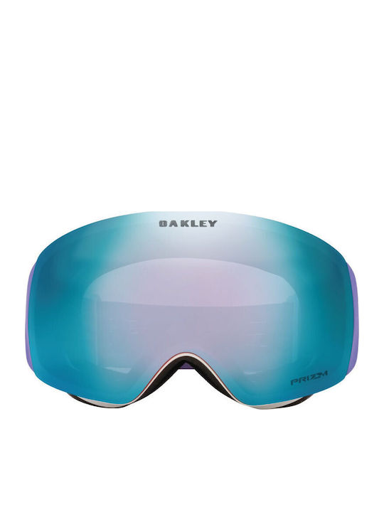 Oakley Flight Deck M Ski & Snowboard Goggles Kids Purple with Lens in Blue Color