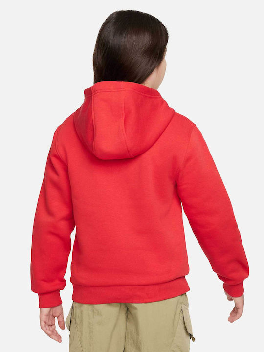 Nike Kids Fleece Sweatshirt with Hood Red