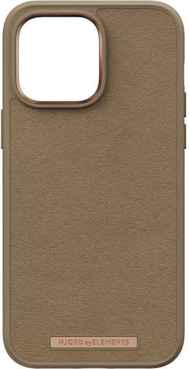 Njord Suede Comfort+ Back Cover Υφασμάτινο 2mm Camel (iPhone 14 Pro Max)
