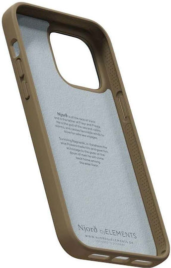 Njord Suede Comfort+ Back Cover Υφασμάτινο 2mm Camel (iPhone 14 Pro Max)