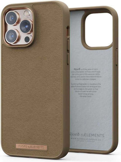 Njord Suede Comfort+ Back Cover Υφασμάτινο 2mm Camel (iPhone 14 Pro Max)