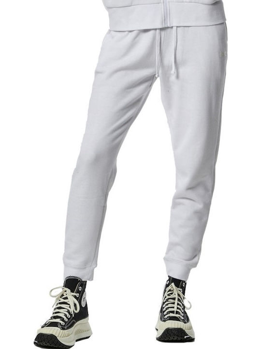 Pantaloni de Trening cu elastic Fleece Alb