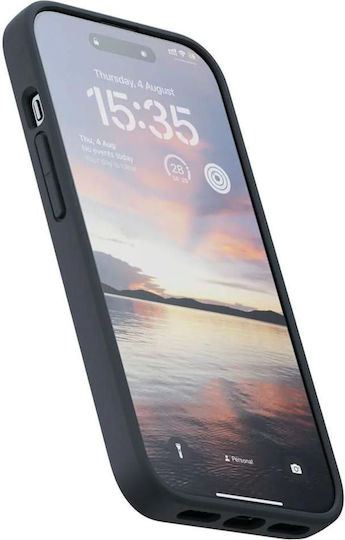 Njord Suede Back Cover Πλαστικό 2mm Μαύρο (iPhone 15 Pro)
