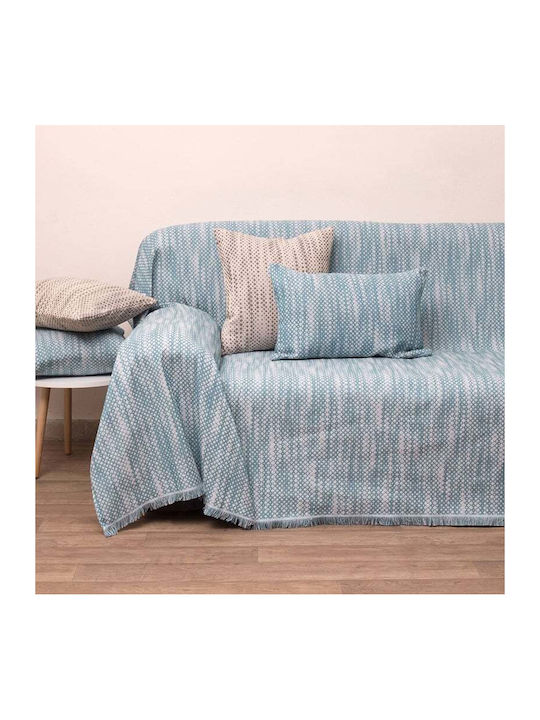 Anna Riska Three-Seater Sofa Throw 2 Sides 1570 180x280cm Blue