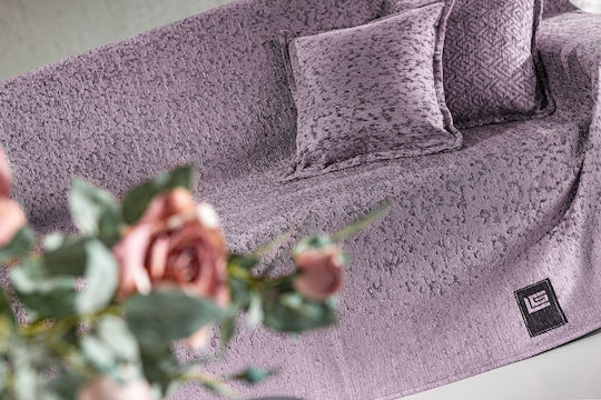 Guy Laroche Matis Ριχτάρι Πολυθρόνας Δύο 'Οψεων Chenille 180x150εκ. Purple