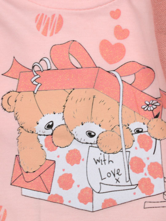 Extan Bebe Kids Sweatpants Set Pink 2pcs