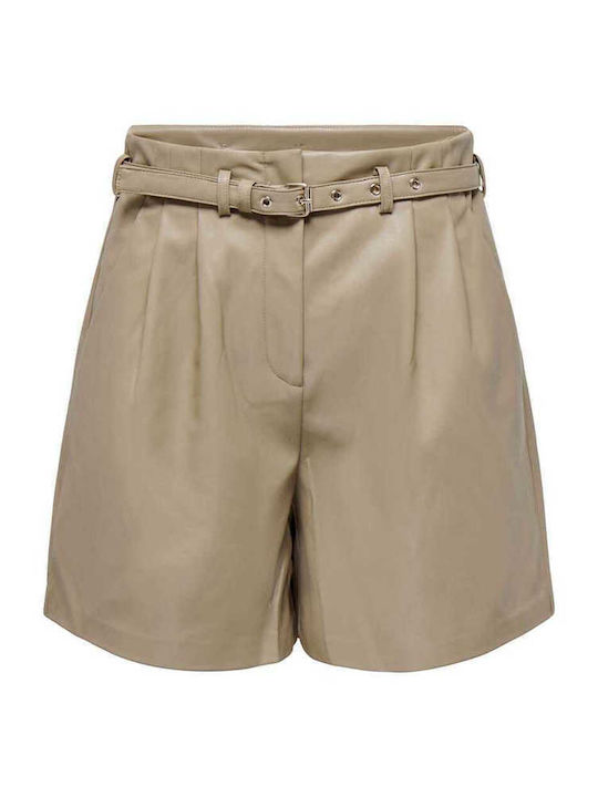 Heidi Women's Leather Shorts Brown
