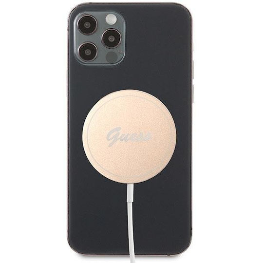 Guess Kabelloses Ladegerät (Qi Pad) 15W Golds (GUCBMSLRD)