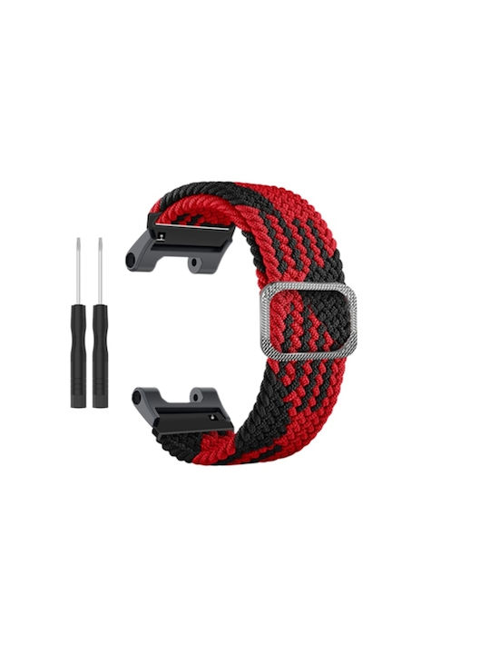 Nylon Braided Strap Fabric Black / Red (Amazfit T-Rex) EDA003574701F