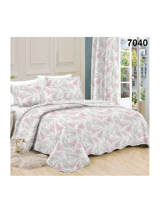 Adam Home 7040 Σετ Κουβερλί Μονό Microfiber Εκρού 160x220cm 2τμχ