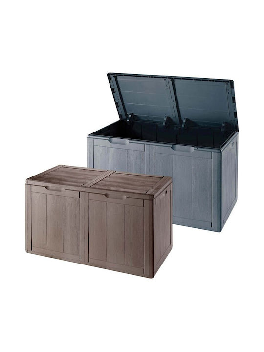 Gensini Plastic Outdoor Storage Box 180lt Gray 80.5x44.5x51cm