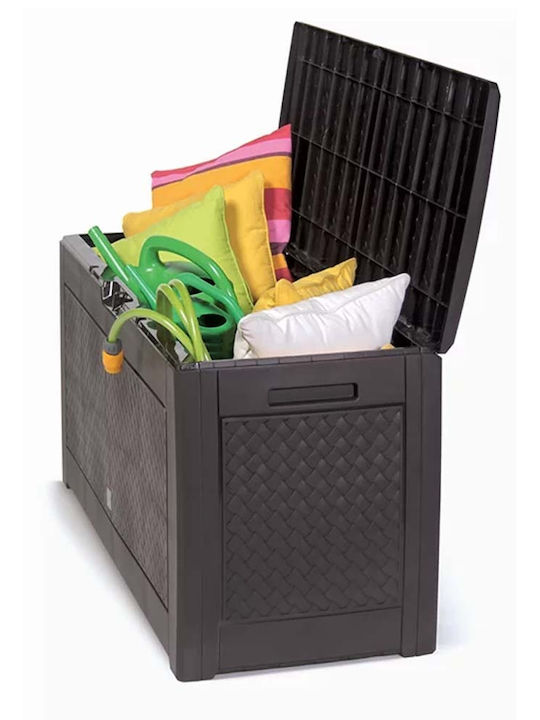 Cutie de depozitare pentru exterior Rato Anthracite Rattan Gri L119xW60xH48buc