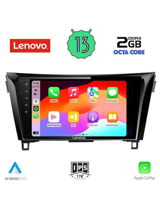 Lenovo Car Audio System for Nissan Qashqai 2014> (Bluetooth/USB/WiFi/GPS/Apple-Carplay/Android-Auto) with Touch Screen 10"