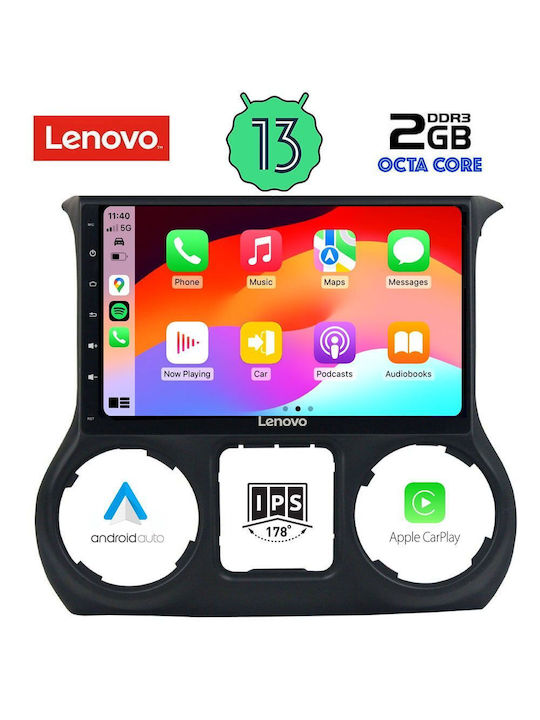 Lenovo Car-Audiosystem für Jeep Wrangler 2011-2017 (Bluetooth/USB/WiFi/GPS/Apple-Carplay/Android-Auto) mit Touchscreen 10"
