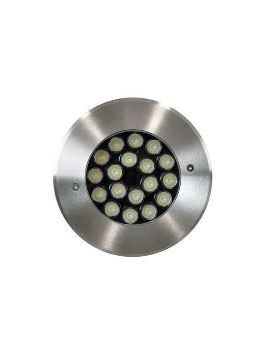 GloboStar Undergroundsina Спот Външна Стояща Лампа LED 18W RGBW IP68 Сива