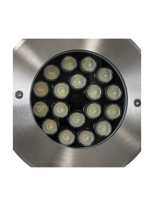 GloboStar Undergroundsina Спот Външна Стояща Лампа LED 18W RGBW IP68 Сива