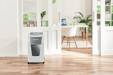 Leitz Aktevernichter Mikroschnitt 300 Blätter mit Behälter 60Es