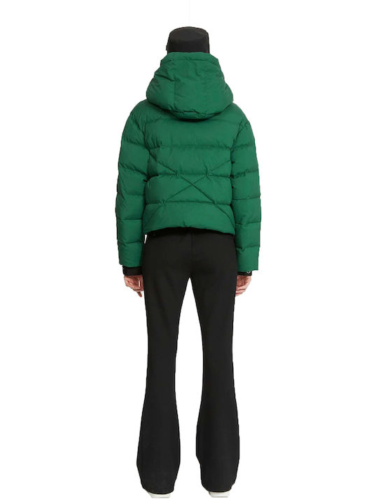 John Richmond Women's Short Puffer Jacket for Winter Green