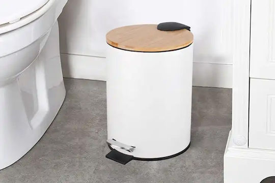 Keskor Metallic Bathroom Basket 5lt White
