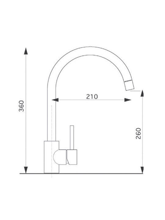 Crolla Ginger Kitchen Faucet Counter Satin