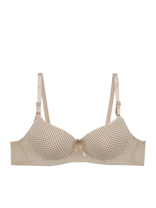 Push Up Bra Underwire PURPLE BEIGE