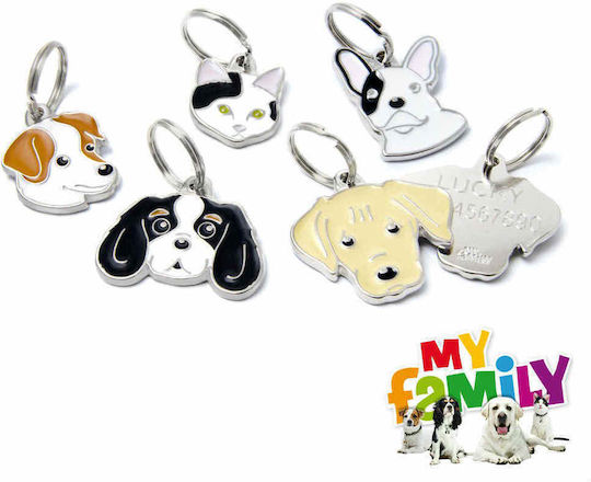 My Family Friends Yorkshire Dog ID Tag Brown Metal Personalized