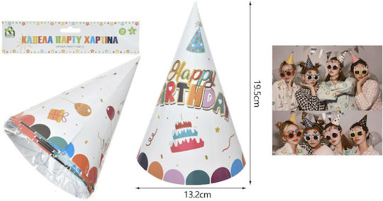 Party Hats PARTY HAPPY 6pcs