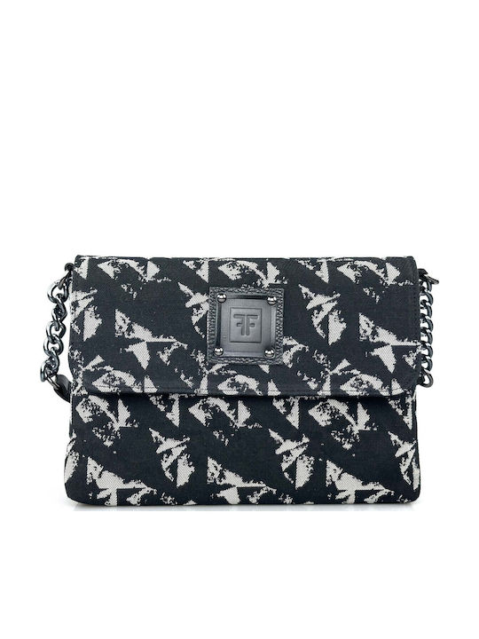 Leder Damentasche Schultertasche Black Bird