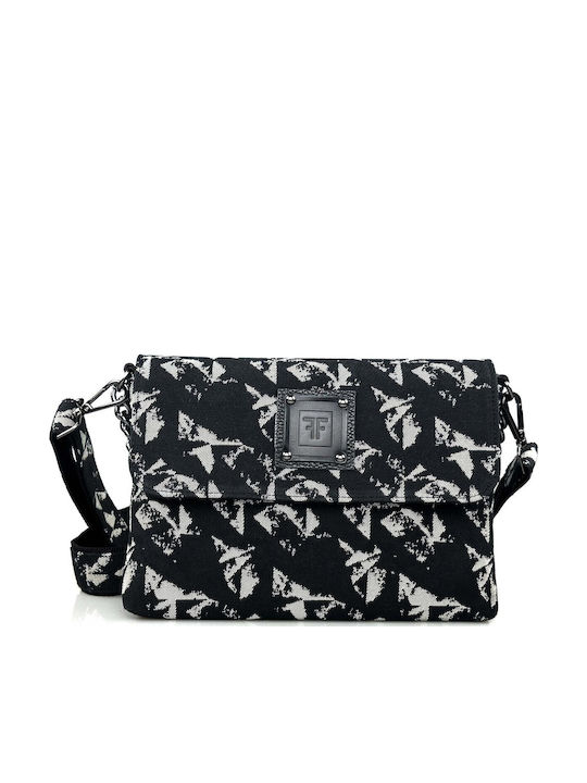 Leder Damentasche Schultertasche Black Bird