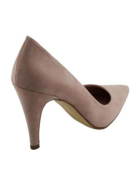 Stefania Suede Pointed Toe Stiletto Pink High Heels