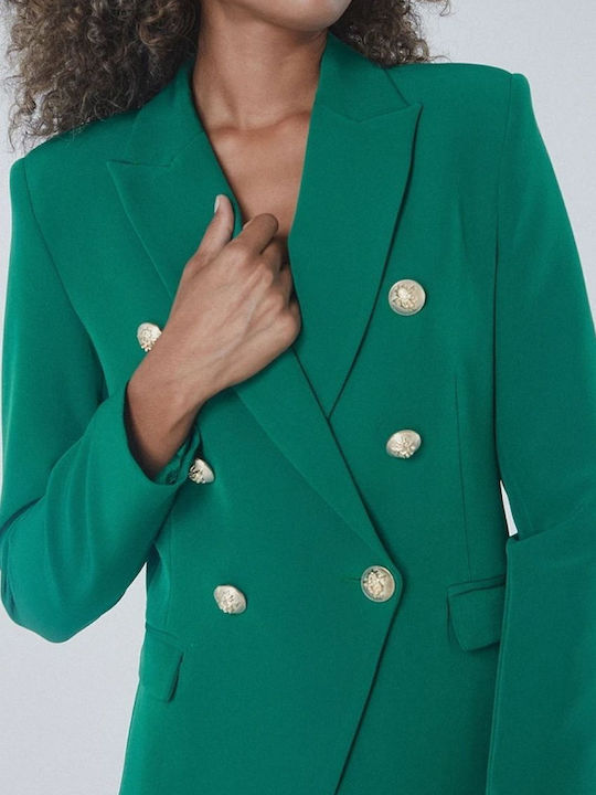 BSB Women's Double Breasted Blazer Green