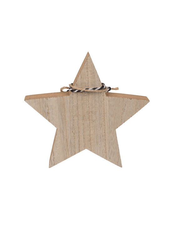 Out of the Blue Wood Christmas Decorative Floor Star 15.5x2x15cm Brown