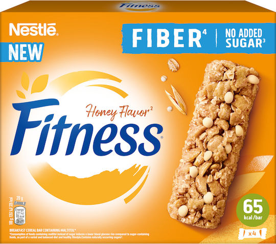 Nestle Fitness Μπάρα Βρώμης Χωρίς Προσθήκη Ζάχαρης (4x20gr)