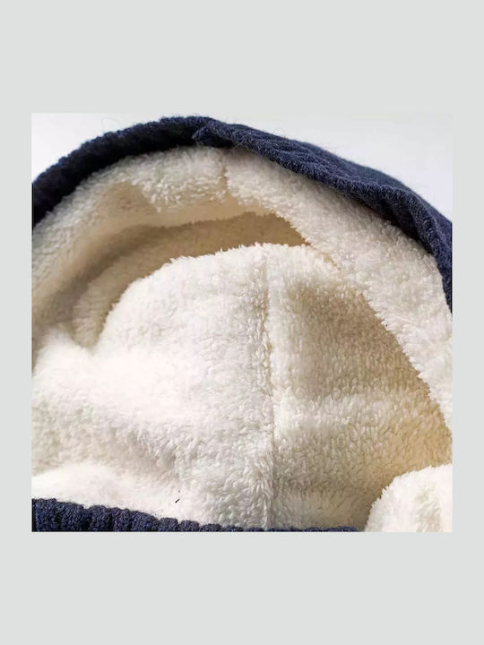 Kids Cardigan with Navy Blue Hood