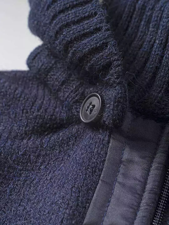 Kids Cardigan with Navy Blue Hood